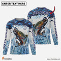Frenzidea Trout Fishing Blue Camo Clear Water Custom Name & Team Name 3D Shirts