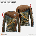 Frenzidea Pike Fishing Leather Pattern Personalized Shirt