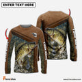 Frenzidea Crappie Fishing Leather Pattern Personalized Shirt