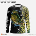 Frenzidea Crappie Fishing Green Scale Customize Name Performance Long Sleeve Fishing Shirts