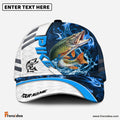 Frenzidea Pike Fishing White Blue Lava Sport Personalized Cap