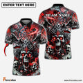 Frenzidea Darts Demonic Skull Personalized Name, Team Name Shirt (4 Colors)