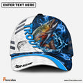 Frenzidea Trout Fishing White Blue Lava Sport Personalized Cap