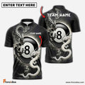Frenzidea Billiards 8,9 Ball Black And White Dragon Couple Personalized Shirt (3 Options)