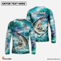 Frenzidea Musky Fishing Teal Thunderstorm Name & Team Name 3D Shirts
