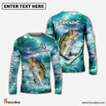 Frenzidea Bass Fishing Fishing Teal Thunderstorm Name & Team Name 3D Shirts