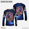 Frenzidea Personalized Bass Fishing 3D American Flag Patriotic Shirts