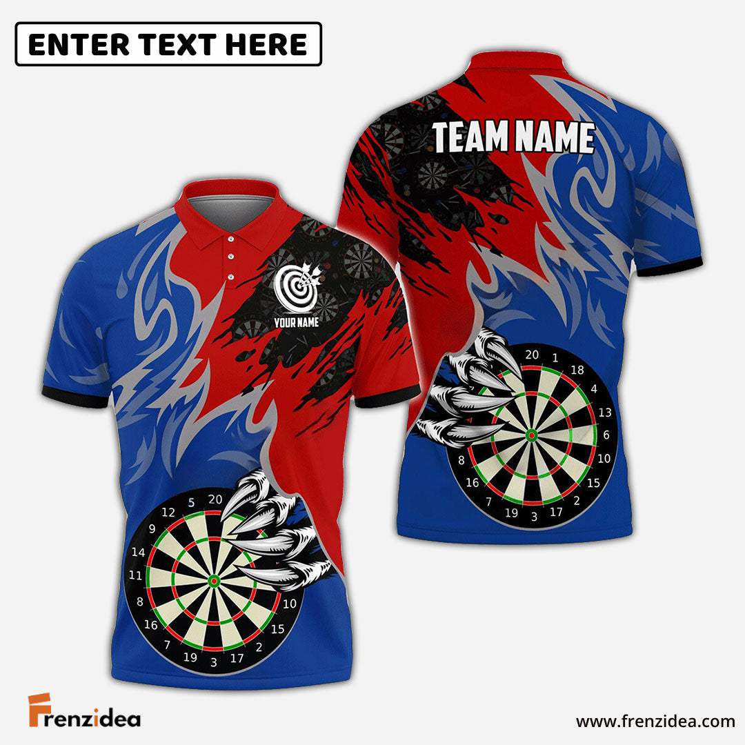 Frenzidea Darts Board Claws Of Devil Personalized Name, Team Name 3D Shirt (4 Colors)