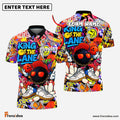 Frenzidea Bowling King of the Lane Graffiti Style Customized Name, Team Name 3D Shirt (4 Colors)