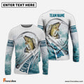 Frenzidea Crappie Fishing White Fin Water Sport Custom Name & Team Name 3D Shirts
