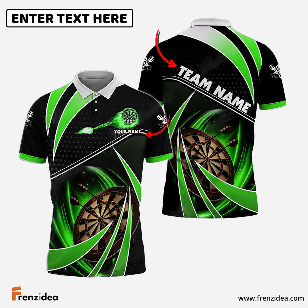 Frenzidea Darts Tornado Light Color Personalized Name, Team Name 3D Shirt (4 Colors)