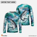 Frenzidea Salmon Fishing Teal Thunderstorm Name & Team Name 3D Shirts